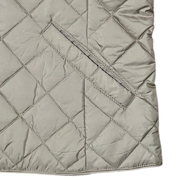 Lauren Ralph Lauren Women Crest-Patch Diamond Quilted Mock Neck Vest Beige L NWO - Picture 3 of 12